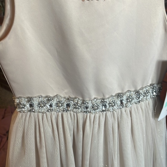 NWT Champagne Bridesmaid/Jr. Bridesmaid/Flower Girl Dress Sz. 8 - Picture 5 of 6